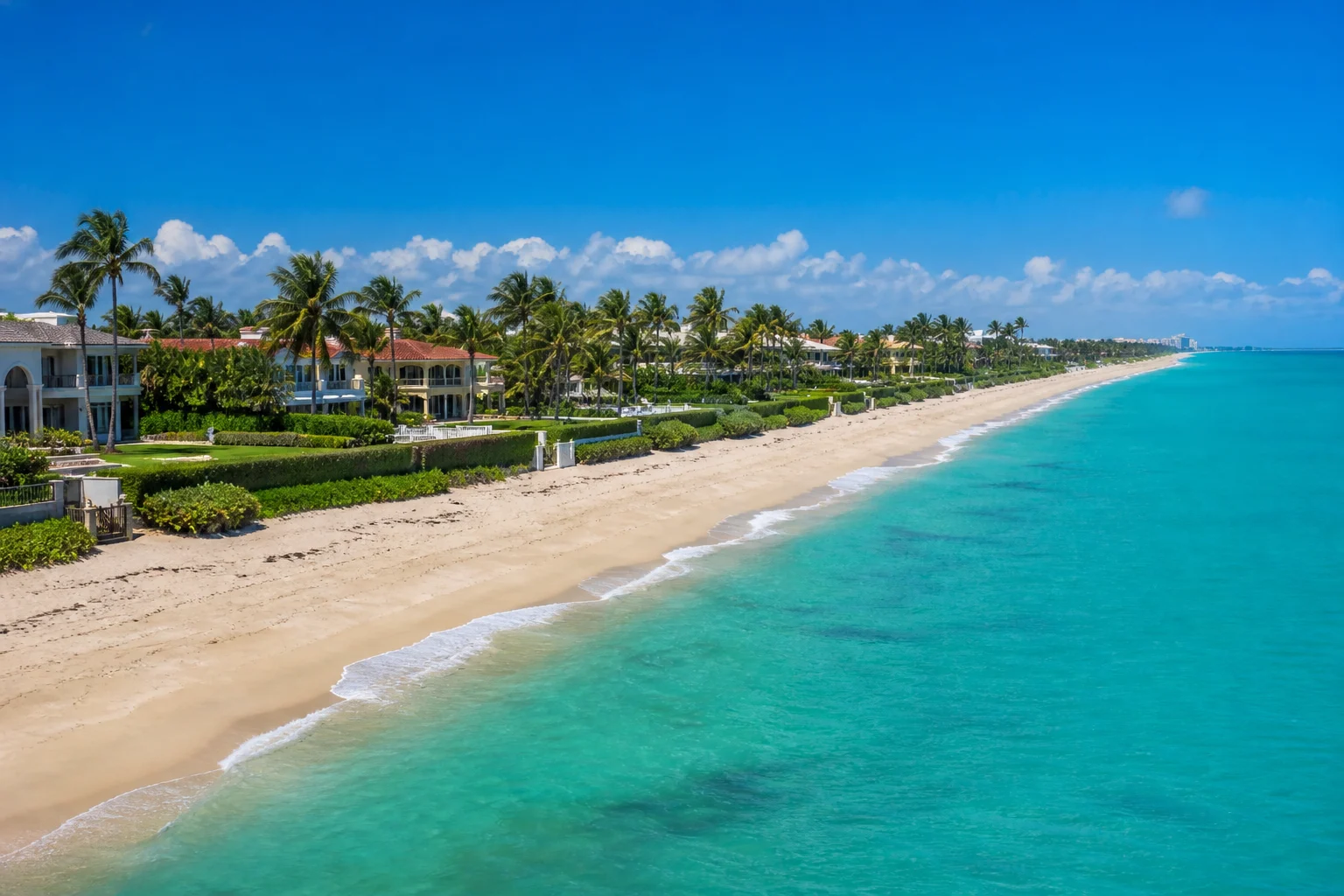 Quiet Golden Beach oceanfront with turquoise water