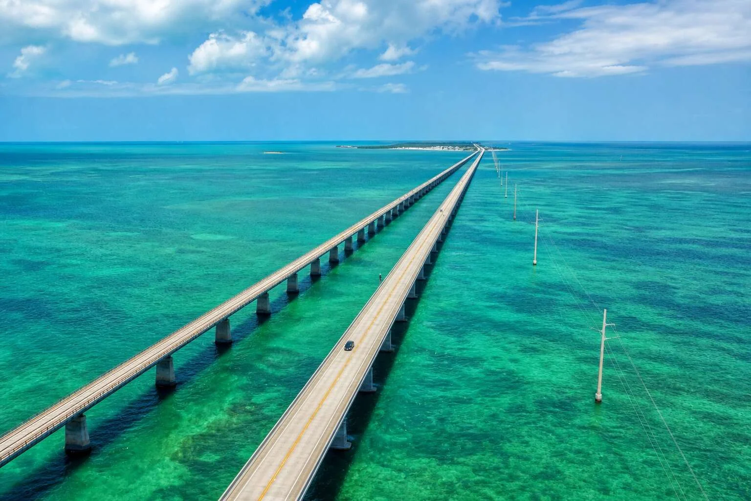 Overseas Highway Seven Mile Bridge in the Florida Keys, Monroe County